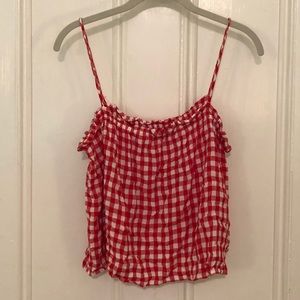 Red Plaid Tank Top
